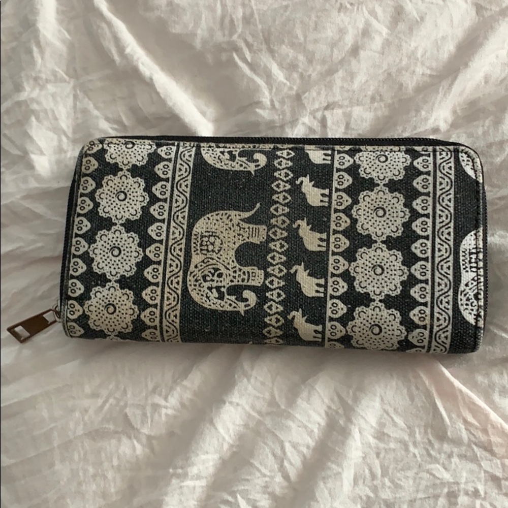 elephant print wallet